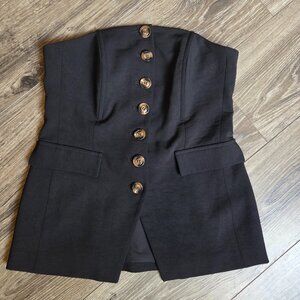 Strapless Blazer Vest
